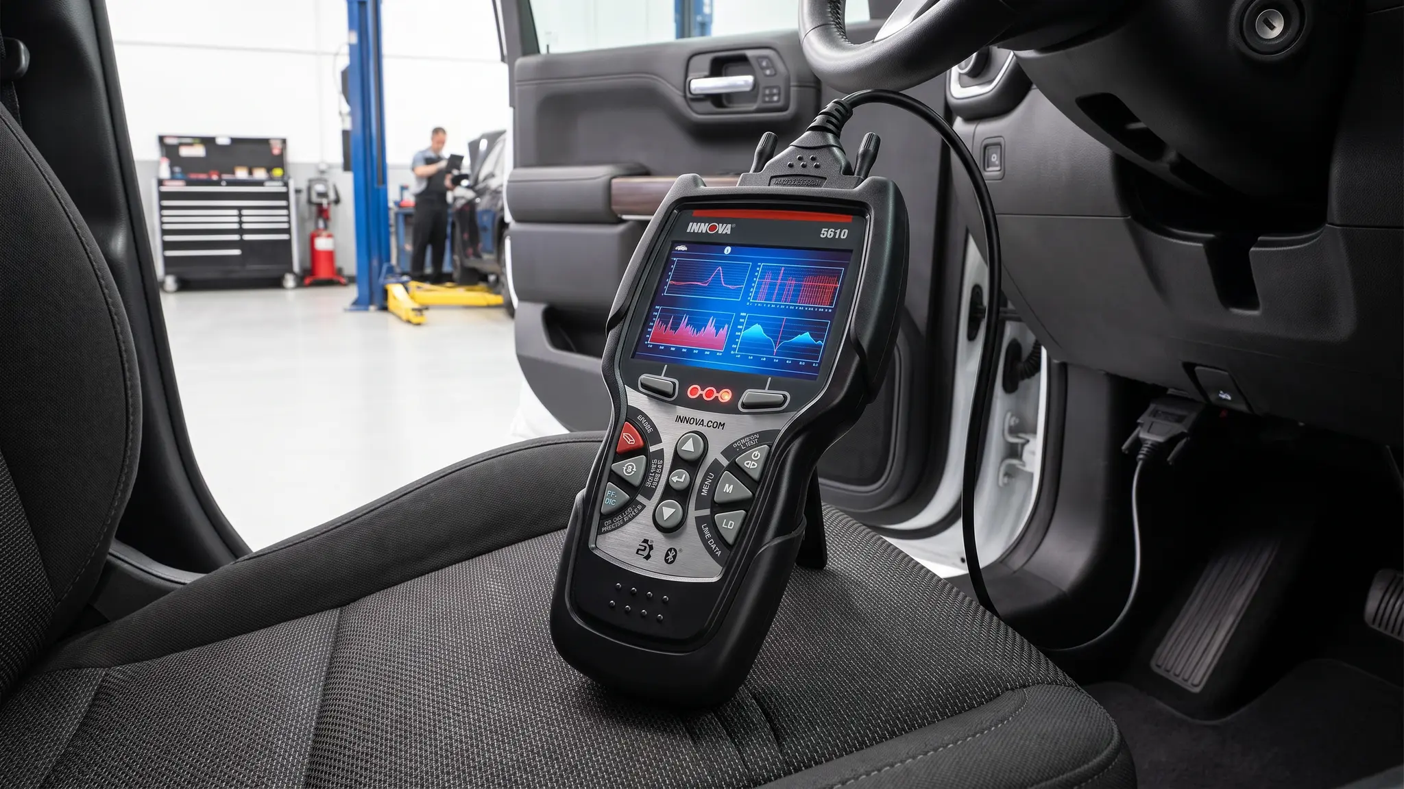 Innova 5610 OBD2 garage setup