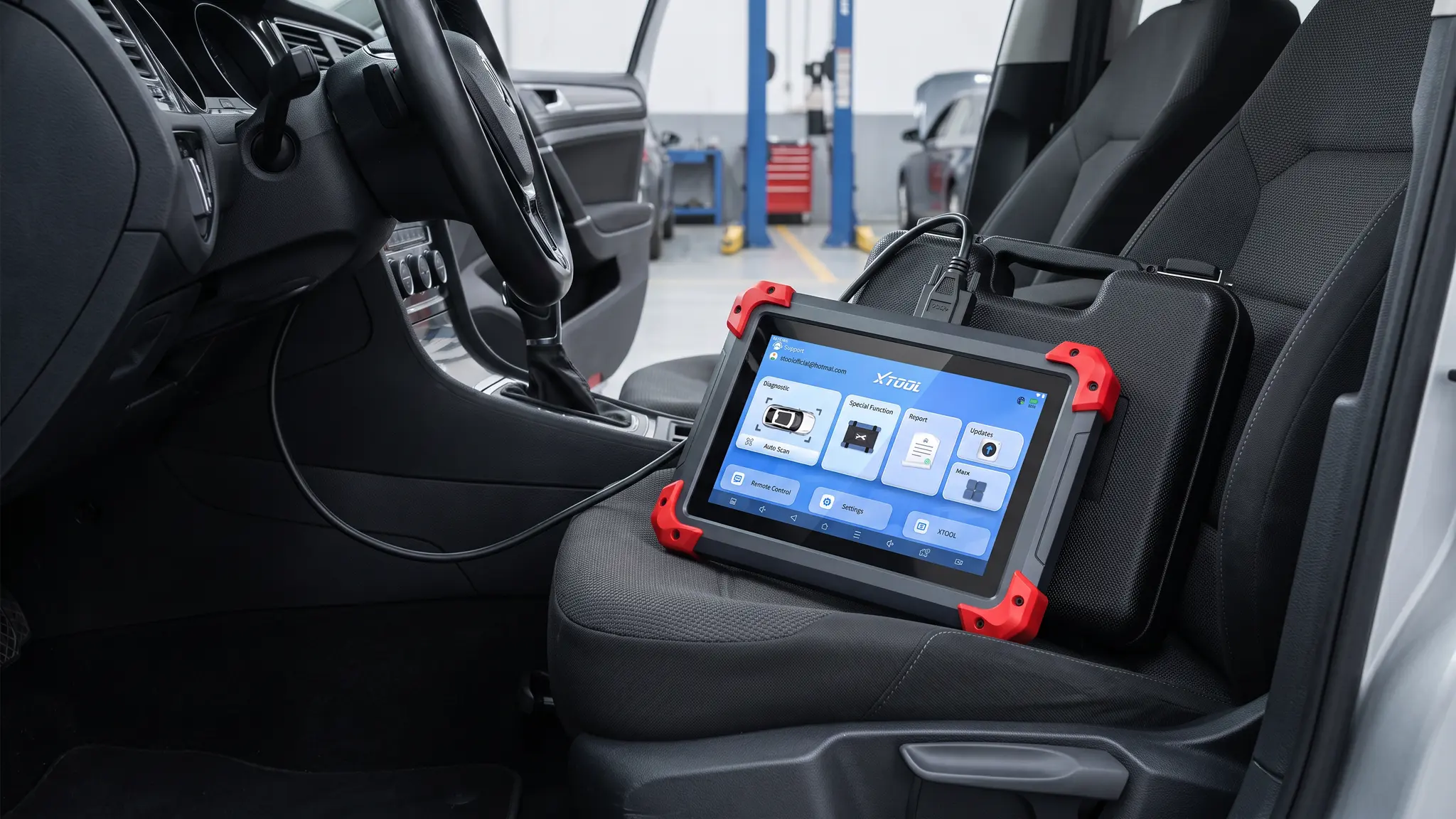XTOOL D7 Bidirectional Scan Tool garage setup