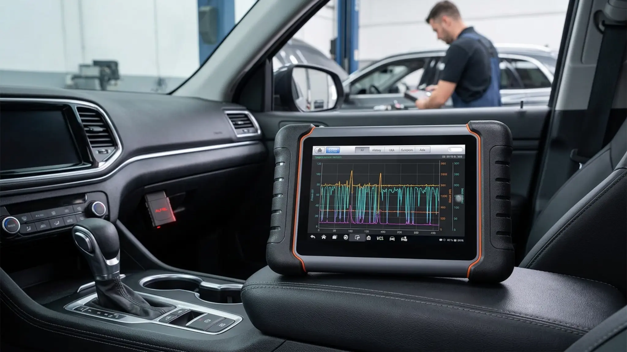 Autel MaxiCOM MK808BT Pro garage setup