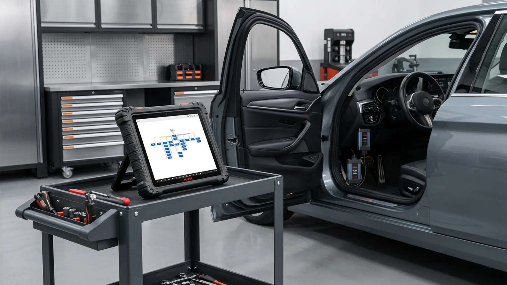 Autel MaxiCOM Ultra Lite Review 2026 - Value and Updates 2 Autel MaxiCOM Ultra Lite garage setup