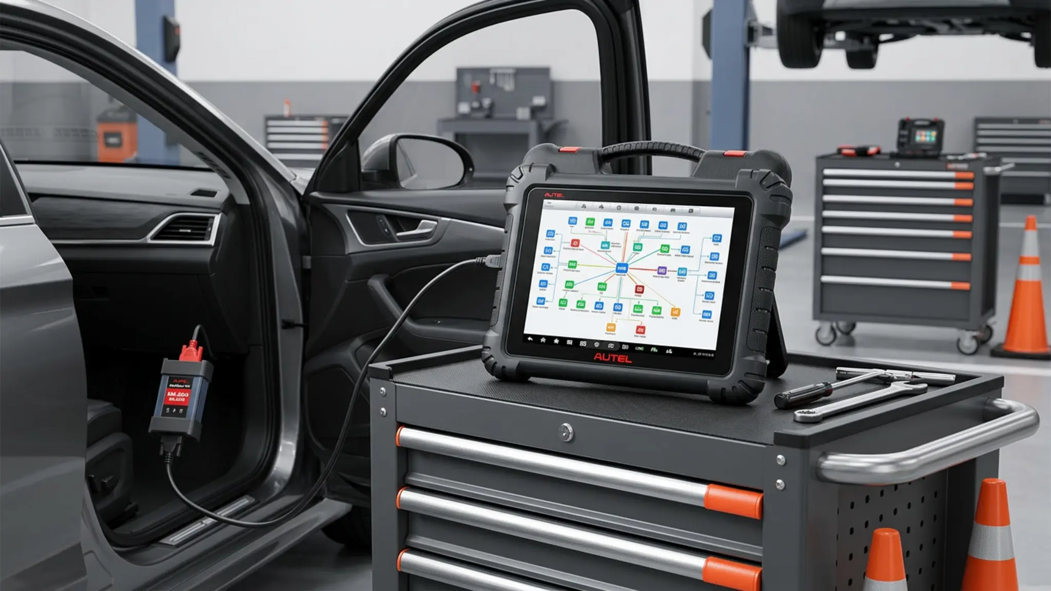 Autel MaxiSys MS909 garage setup