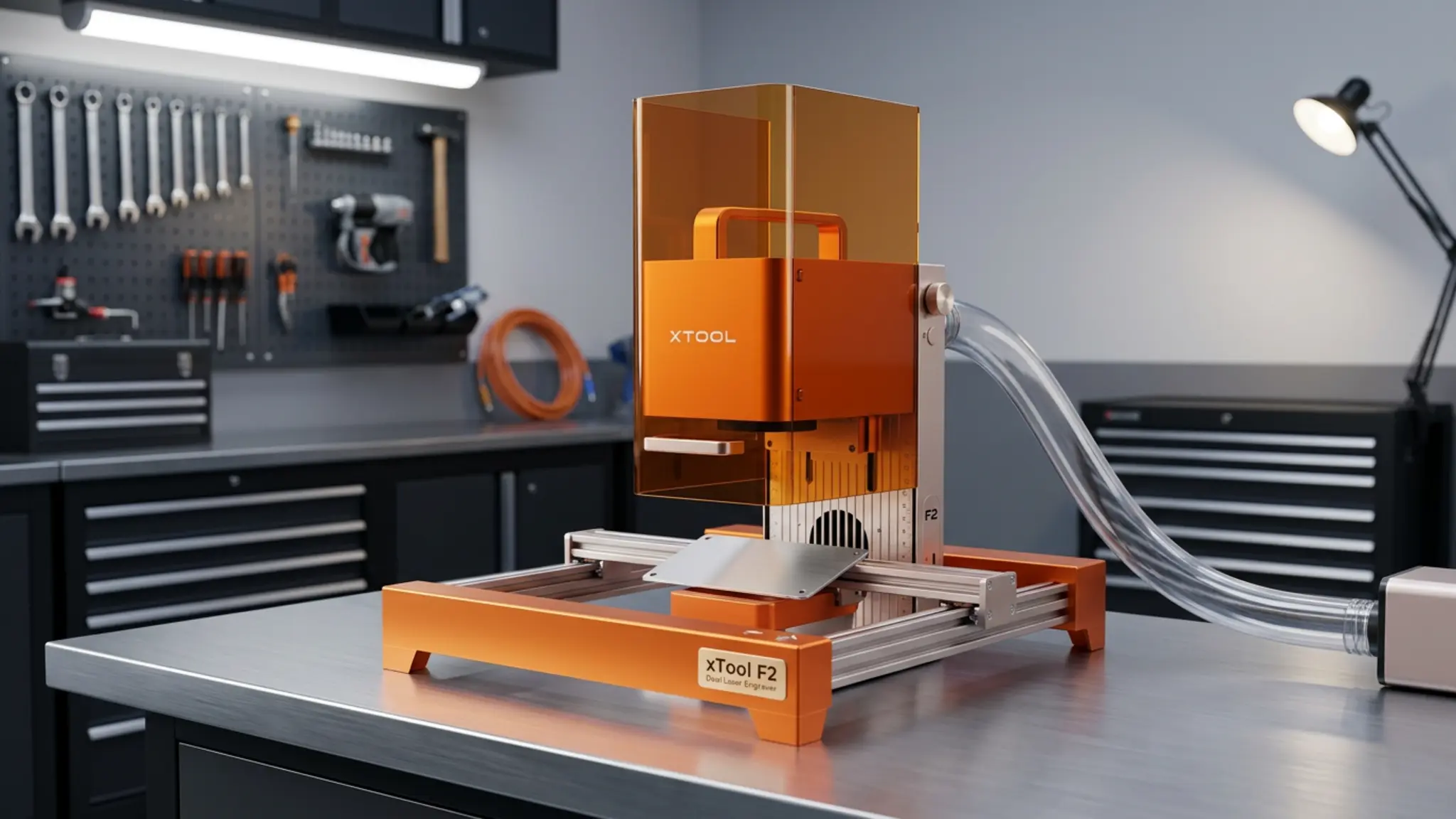 xTool F2 Dual Laser Engraver garage setup
