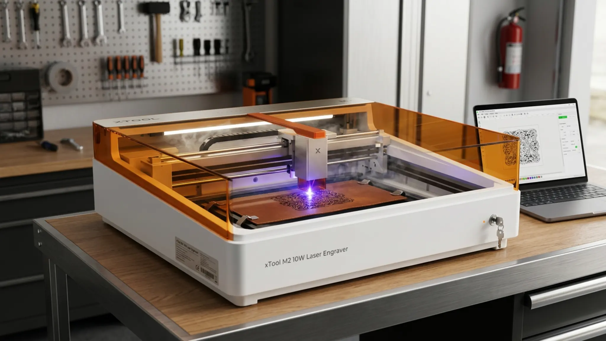 xTool M2 10W Laser Engraver Review 2026 - Workshop Footprint 2 xTool M2 10W Laser Engraver garage setup
