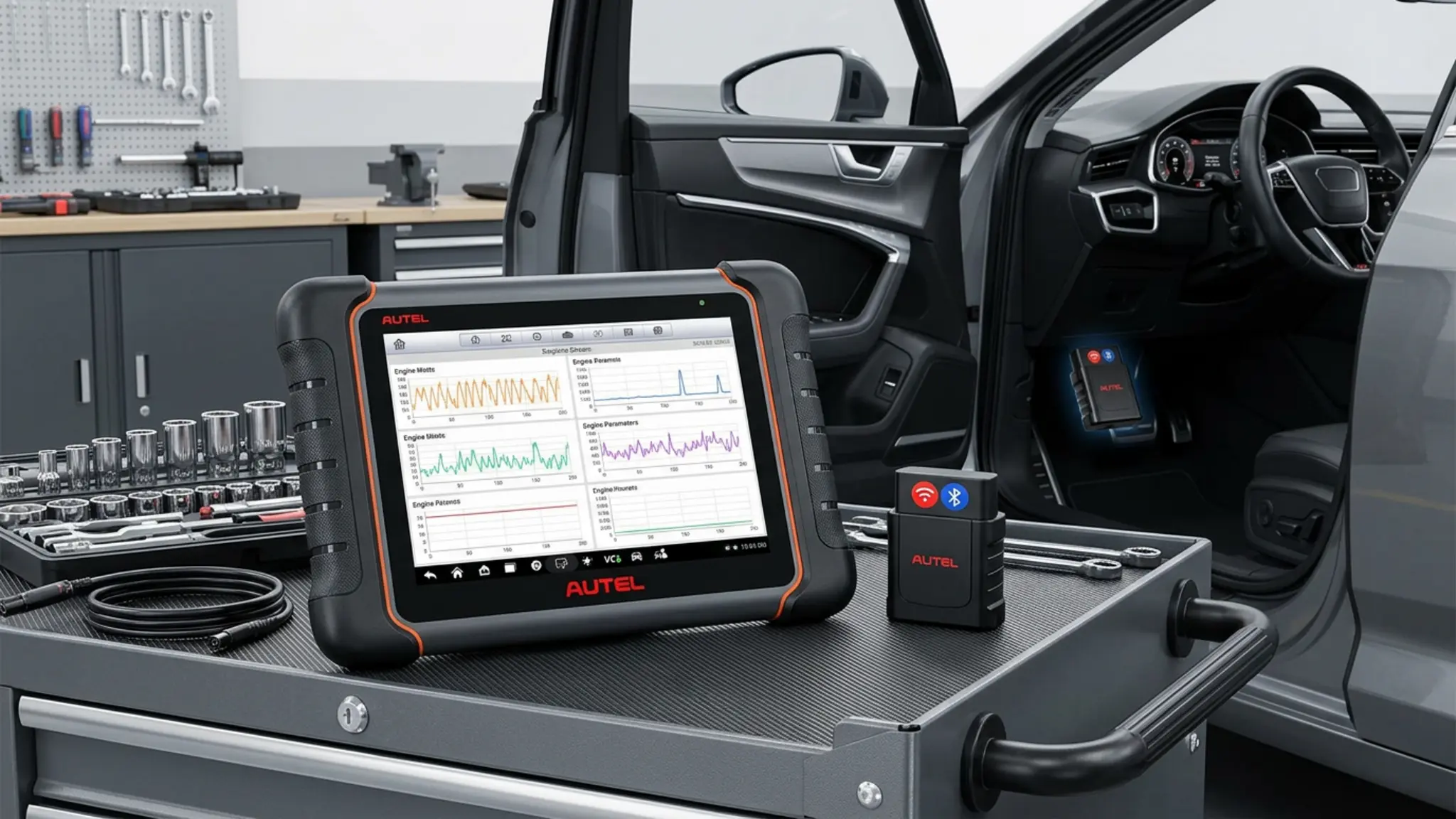 Autel MaxiCOM MK808BT PRO garage setup