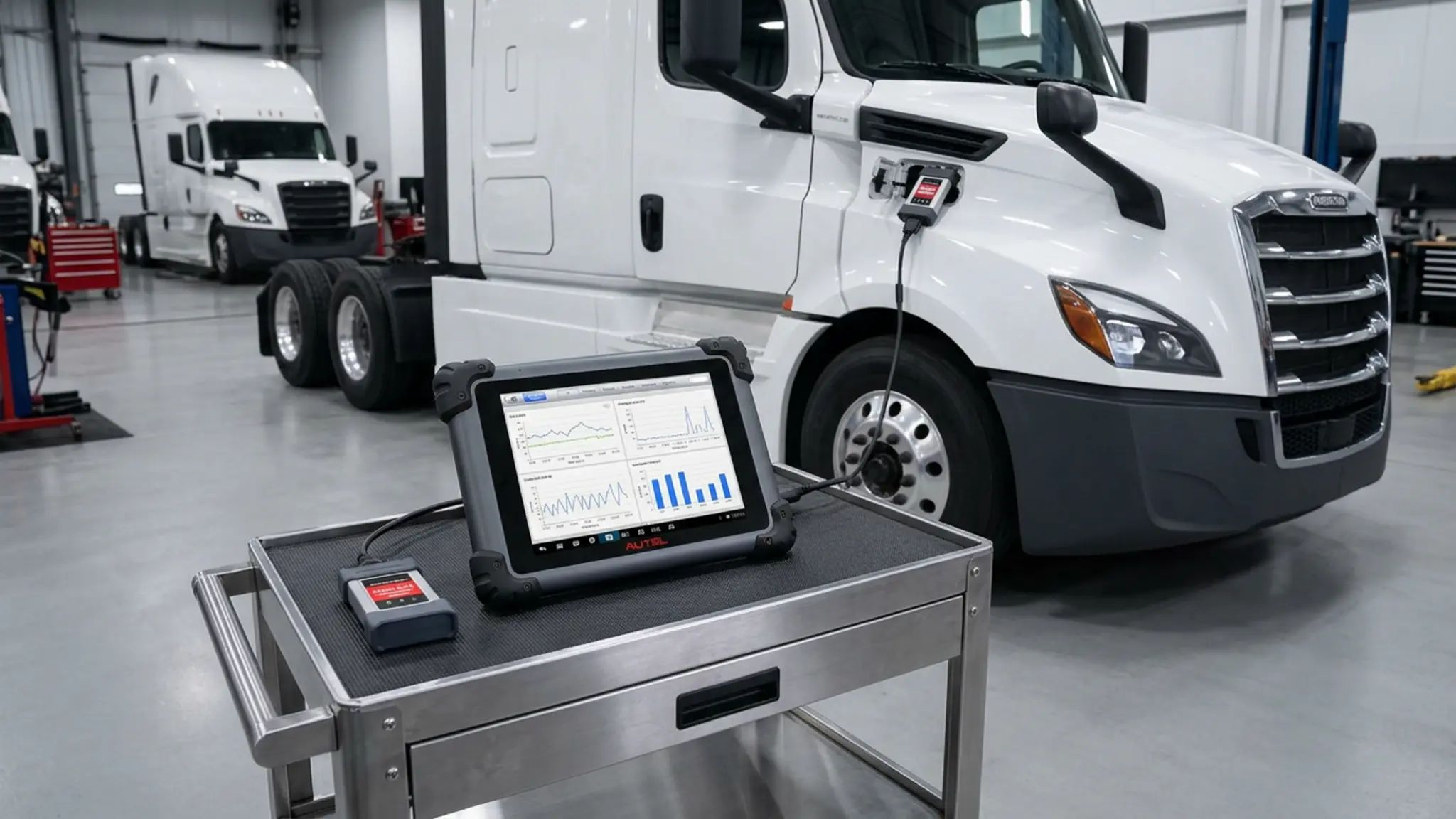 Autel MaxiSys MS908CV II Review 2026 - Coding and Coverage 2 Autel MaxiSys MS908CV II garage setup
