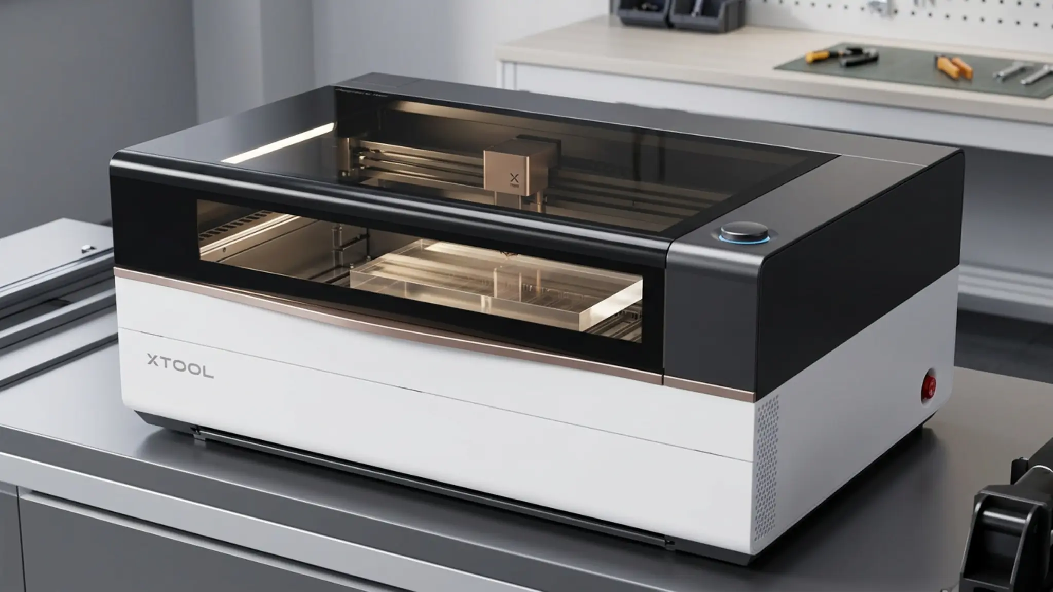 xTool P3 CO2 Laser Cutter Review 2026 - Workshop Footprint 2 xTool P3 CO2 Laser Cutter garage setup